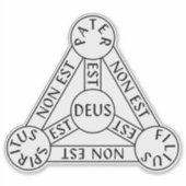 Der Schild der Dreifaltigkeit Aufkleber (Vorderseite)