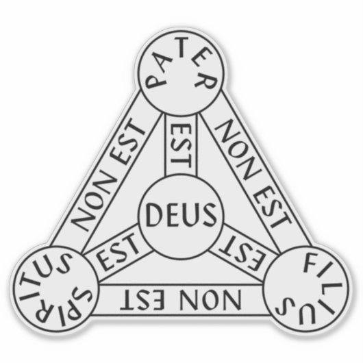 Der Schild der Dreifaltigkeit Aufkleber (Vorderseite)