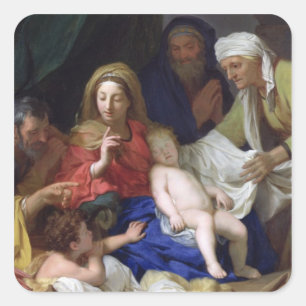 Der schlafende Christus, 1655 Quadratischer Aufkleber