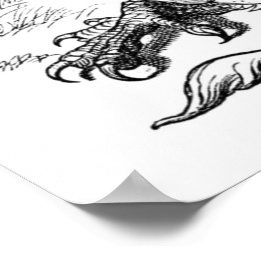 Der schlafende Griffin Poster (Ecke)