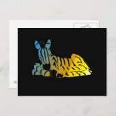 " Der schlafende Zebra " Postkarte (Vorne/Hinten)