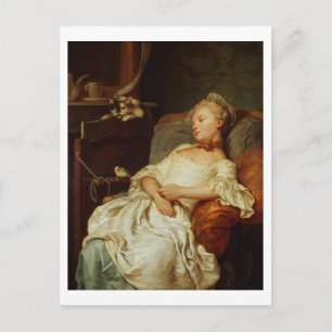 Der Schläfer, 1759 (Öl auf Leinwand) Postkarte