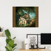 Der Schlafstopp von François Boucher Poster (Heimbüro)