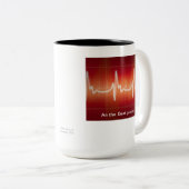 "Der Schlag geht auf ....... Zweifarbige Tasse (VorderseiteRechts)