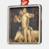 Der Schlag Silbernes Ornament (Links)