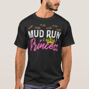 Der Schlamm läuft auf einem Mudding Mudder Trail,  T-Shirt