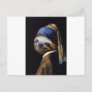 Der Schlamm mit einem Perlenohrring Postkarte