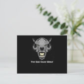 Der schlechte graue Wolf Postkarte (Stehend Vorderseite)