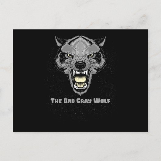 Der schlechte graue Wolf Postkarte (Vorderseite)