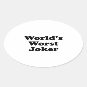 Der schlechteste Joker der Welt Ovaler Aufkleber