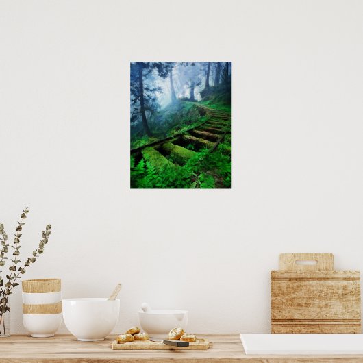 Der schleichende Weg durch den Wald Poster (Küche)