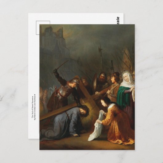 Der Schleier von St. Veronica von Dirck van Santvo Postkarte (Vorne/Hinten)