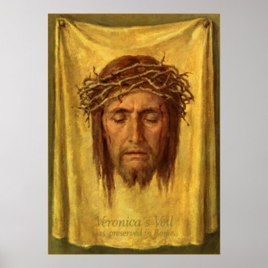 Der Schleier von Veronica Jesus Christus Gesicht, Poster (Vorne)