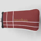 Der schlichte, dunkelrote und goldene individuelle golf headcover (Vorderseite)