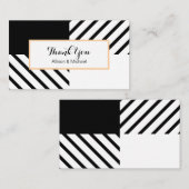 Der schlichte Schwarz-Weiß-Karo Begleitkarte (Vorne/Hinten)