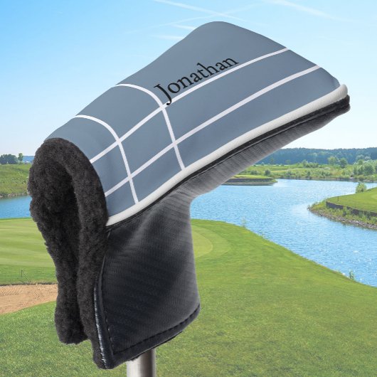 Der schlichte schwarzblaue individuelle Name Golf Headcover