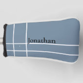 Der schlichte schwarzblaue individuelle Name Golf Headcover (Vorderseite)