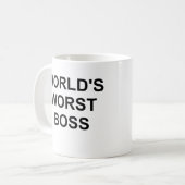 Der schlimmste Boss der Welt Kaffeetasse (Vorderseite Links)