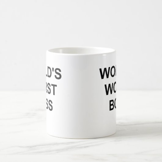 Der schlimmste Boss der Welt Kaffeetasse (Mittel)