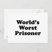 Der schlimmste Gefangene der Welt Postkarte (Vorne/Hinten)