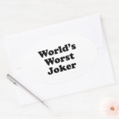 Der schlimmste Joker der Welt Ovaler Aufkleber (Umschlag)