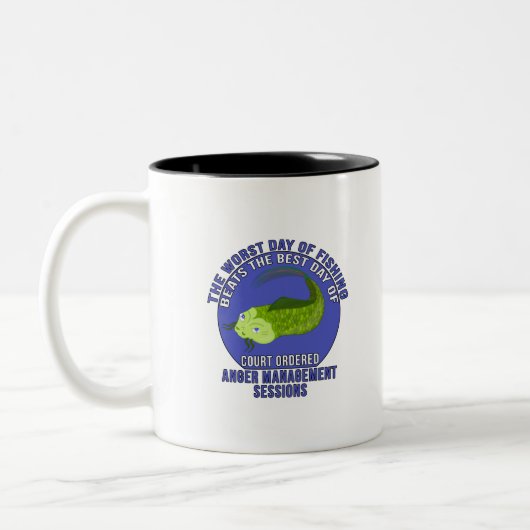 Der schlimmste Tag der Fischerei Zweifarbige Tasse (Links)