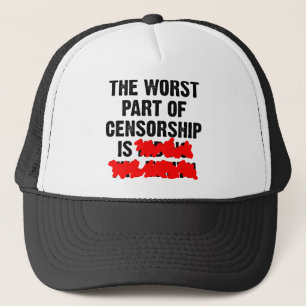 Der schlimmste Teil der Zensur Lustige Ball Cap Truckerkappe