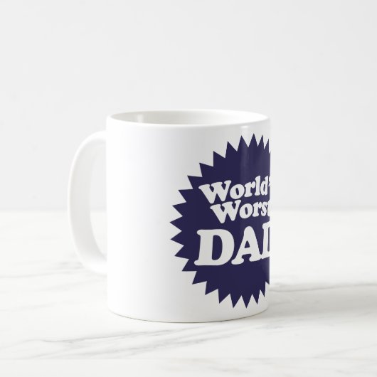 Der schlimmste Vater der Welt Kaffeetasse (Vorderseite Links)