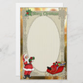 Der Schlitten des Weihnachtsmanns Briefpapier (Vorne/Hinten)