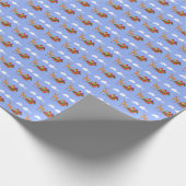 Der Schlitten des Weihnachtsmanns Geschenkpapier (Ecke)
