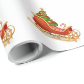 Der Schlitten des Weihnachtsmanns Geschenkpapier (Rolleneckpunkt)