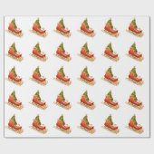 Der Schlitten des Weihnachtsmanns Geschenkpapier (Flach)