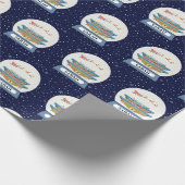 Der Schlitten des Weihnachtsmanns in Korea - Schne Geschenkpapier (Ecke)