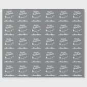 Der Schlitten des Weihnachtsmanns mit Rentieren üb Geschenkpapier (Flach)