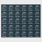 Der Schlitten des Weihnachtsmanns mit Rentieren üb Geschenkpapier (Flach)