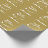 Der Schlitten des Weihnachtsmanns mit Rentieren üb Geschenkpapier (Ecke)