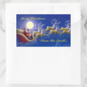 Der Schlitten des Weihnachtsmanns Rechteckiger Aufkleber (Tasche)