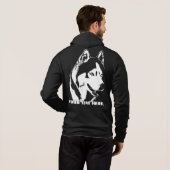 Der Schlitten-Hundepersonalisierte Jacke der Hoodie (Schwarz voll)