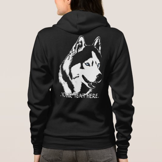 Der Schlitten-Hundepersonalisierte Jacke der Hoodie (Rückseite)