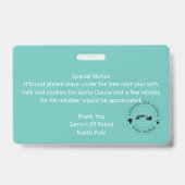 Der Schlittenfahrschein des Weihnachtsmanns für Ki Ausweis (Rückseite)