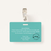 Der Schlittenfahrschein des Weihnachtsmanns für Ki Ausweis (Rückseite mit Klammer)