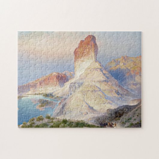 Der Schlossfelsen, der grüne Fluss, Wyoming von Mo Puzzle (Horizontal)