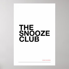 DER SCHLUMMERCLUB – Schlafzimmer-Wandkunst Poster