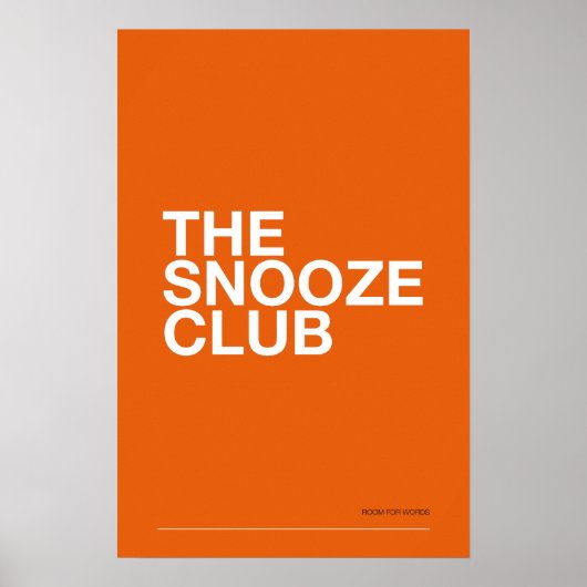 DER SCHLUMMERKLUB – Schlafzimmer-Wandkunst Poster (Vorne)