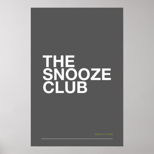 DER SCHLUMMERKLUB – Schlafzimmer-Wandkunst Poster (Vorne)