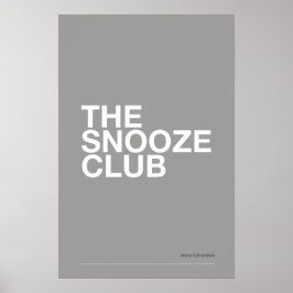 DER SCHLUMMERKLUB – Schlafzimmer-Wandkunst Poster