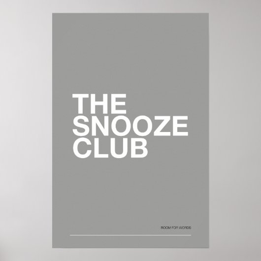 DER SCHLUMMERKLUB – Schlafzimmer-Wandkunst Poster (Vorne)
