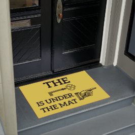 Der Schlüssel befindet sich unter der matten Begrü Fußmatte