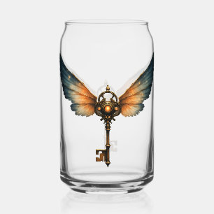 Der Schlüssel der Ewigkeit – Steampunk-Flügel Dosenglas