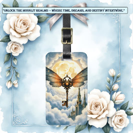 Der Schlüssel der Ewigkeit – Steampunk Flügel Gepäckanhänger
